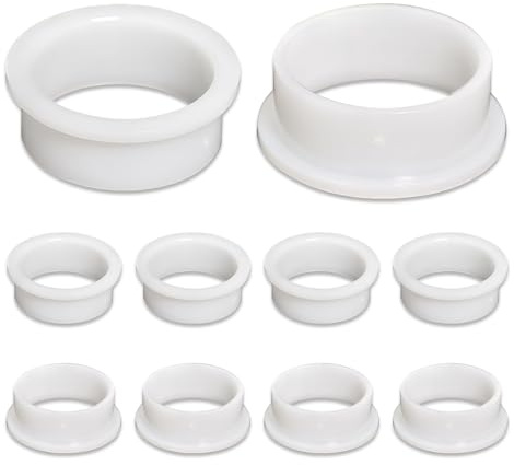 Dörrhandtag handtag handtag handtagsstyrning för dörrhandtag – handtag lagerring av plast för dörrhandtag, reservdel för dörrbeslag rumsdörr, handtagssats trädgårdsgrind (10 st, Ø 18 mm)