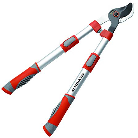 Tijera de Podar Telescópicas Pruning J446 - Con Sistema de Desmultiplicación - Empuñadura Bimaterial - Corte Bypass - Tijera de Jardinería Fabricada con Aluminio Reforzado - Altuna