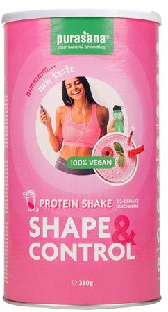Purasana Batido de proteínas aardbei/framboos, 350 g