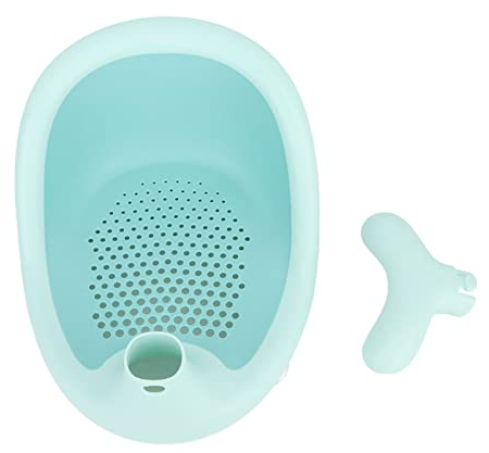 Baby-Badesitz, Rutschfest, mit Saugnapf, Cartoon-Form, Liegend, Sicher, Babybadewanne, Niedlicher Wal, Atmungsaktives und Elastisches Netz-Silikonkissen, 4 Leistungsstarke, (Grün)