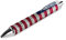 Novaj Retro USA Grunge Texture Flag Kugelschreiber 0,5 mm feine Spitze Roller einziehbare schwarze Tinte Stifte zum Schreiben 1 Stück