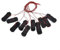 Set of 10 Model Train Cars with Illumination for H0/TT Scale, Wires and Bulbs