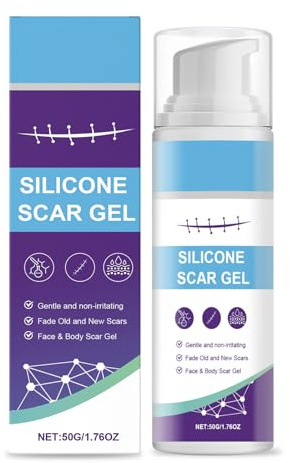 Silicone Scar Gel - Advanced Scar Treatment Gel for Old & New Scars - Scar Removal Cream for C-Section, Stretch Marks, Acne, Surgery & Keloid Bump - Smooth, Fade & Repair Skin