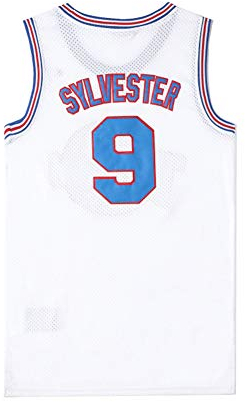 Legend Space Basketball Trikot,23# Michael Jordan Retro Mesh atmungsaktives Trikot,Basketball Swingman Trikot Retro Gym Weste 90S Hip Hop Kleidung für Party (XS-XXL)-White.9-S(168.175cm)