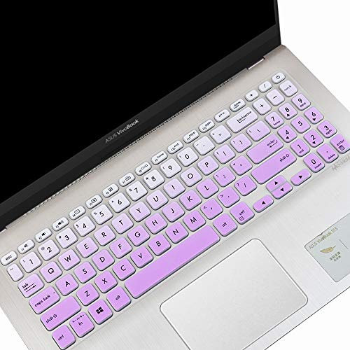 Tastatur-Abdeckung für ASUS VivoBook S512 S530UA S530FA Tastaturabdeckung, ASUS VivoBook F512DA F512FA F512JA X512FA X512DA X515JA Tastaturabdeckung, ASUS VivoBook 15,6 Zubehör, Ombré-Violett