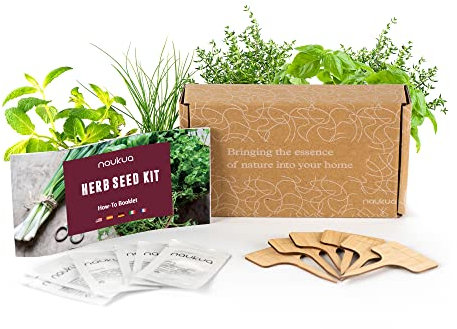 Pack 6x Semillas Plantas Aromáticas y Culinarias - Semillas Orgánicas de España - 6x Marcadores de Bambú - Manual de Plantación Paso a Paso + eBook de Recetas con Hierbas