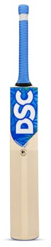 DSC BLU 11 Kashmir Willow Cricket Bat | Massive Edges | Exquisite Balance | Crosswave Tape on Edges | Pronounced Bow | Monstrous Hitting Area | Extended Power Zone