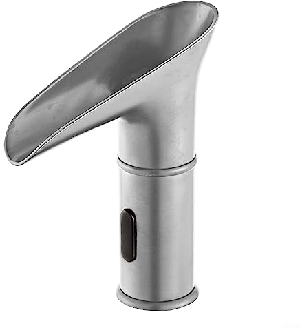 Badezimmerarmaturen, Warm- und Kaltwasser-Badezimmer-Wasserhahn, Wasserfall-Badehahn, LED-Temperaturempfindliches System, Infrarot-Sensor-Wasserhahn, Silber