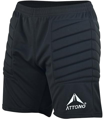 ATTONO Kinder Kurze Torwarthose Torwart Fußball Hose gepolstert an der Hüfte - 128