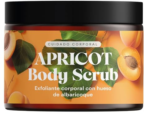 QKnatur Exfoliante Corporal Natural con Hueso de Albaricoque – Hidrata y Nutre la Piel – con Extractos de Azahar, Manzanilla, Rosa y Hamamelis – 300 ml
