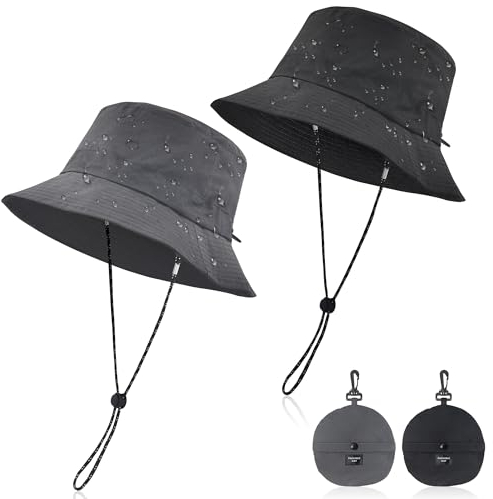 beifon Sonnenhut Damen UV-Schutz, Regenhut Damen Wasserdicht Schnelltrocknend, Fischerhut Herren Damen Faltbar Tragbar Anglerhut, Bucket Hat Sommerhut