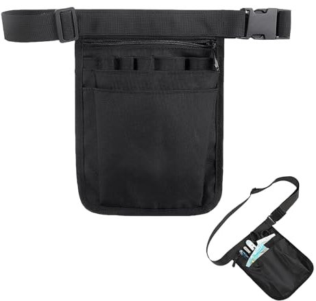 Marsupio da Infermiera, Organizzatore per Cintura Infermieristica Organizer per Infermiere Regolabile Borsa per Strumenti Forbici e Altre Forniture Mediche(Nero)