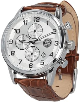 FC Bayern München I Chronograph I Armbanduhr I Erwachsene I Silber