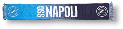 3R Sport SSC Neapel jacquard-halsduk, officiell produkt 100% akryl, ljusblå, vit, blå