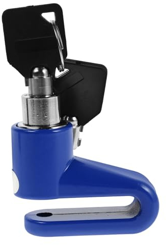 MAGICLULU Candado De Disco para Freno Mini Antirrobo, Plástico Azul, Portátil y Resistente para Motocicletas, Bicicletas Eléctricas Montaña, Alarma Integrada, Uso Urbano y Viaje Cotidiano