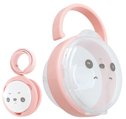 Genérico Housse pour tétine, chaîne pour tétine avec imprimé Panda et étui Anti-poussière, Accessoires Portables pour bébés garçons et Filles en et en extérieur, Rose, Consulte la descripción
