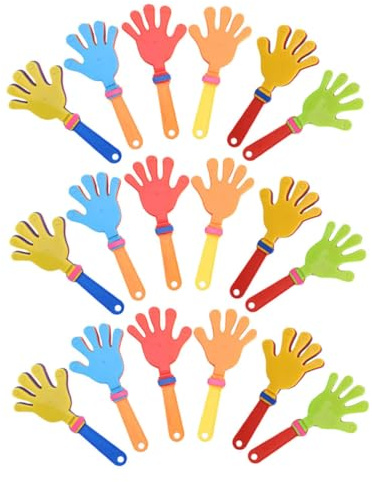 TOYZFRIENDY 24 piezas Aplaudidores de Mano de Plástico Coloridos Juguetes Sonoros para Fiestas Eventos Deportivos Cumpleaños y Celebraciones Generadores de Ruido Portátiles para Animar y