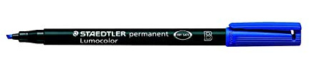 STAEDTLER Lumocolor 314 Permanent Marker Chisel Tip 1 to 2.5 mm Blueaa