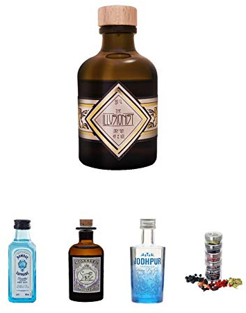 The Illusionist Dry Gin 0,05 Liter Probierset plus Gewürze