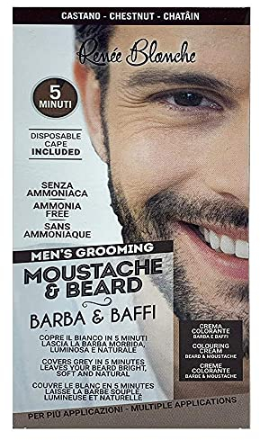 Renee Blanche Coloration Pour Barbe Et Moustache Teinture Couleur Châtain 2 x 20 ml