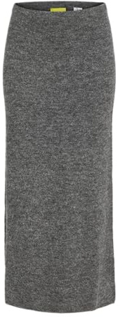 JACK&JONES JXEVI kjol stickad, Mörkgrå melange, XS