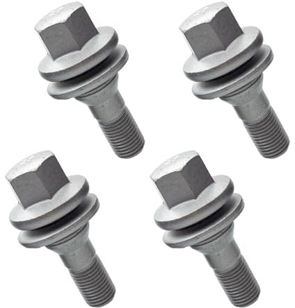 lcyen 4Pcs Wheel Bolts Nuts Studs for Citroen C2 C3 C4 C5 Peugeot 206 207 308 407 9817024580 540567 Thread M12 x 1.25