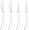 8 Pcs Mini Metal Cosmetic Spatulas, Metal Makeup Spatula for Foundation, Make Up Scoop, Facial Cream Spoon Skincare Spatulas for Skin Care Eye Cream Applicator, Mixing Sampling Beauty Tools