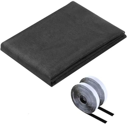 Moustiquaire Fenêtre 120cm x250cm, Rouleau Moustiquaire Fenetre, Moustiquaire Fenetre Peut être coupé, Moustiquaire pour Fenêtres et Portes Anti-Insectes (Noir)