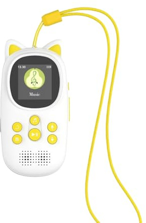 AMISENK Altavoz auditivo para niños, reproductor MP3 de 32 GB de memoria, batería de 100 horas, herramienta de vinculación para padres e hijos, reproductor de música para niños