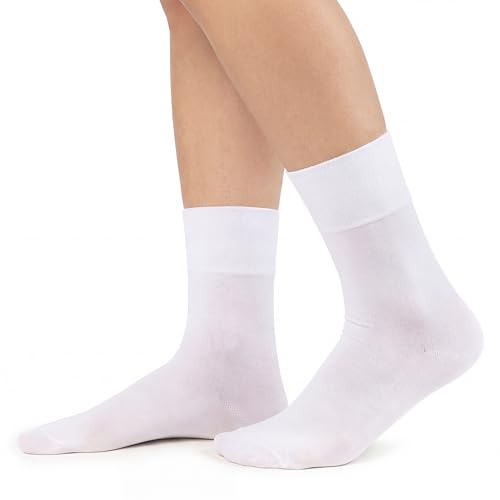Ciocca 6 Paia di Calze Donna Sanitarie, Calze Diabetici Non Stringono, Cotone Comode e Traspiranti [BA795/2_002_9_6]