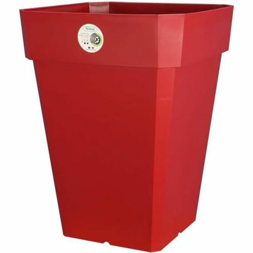 Riviera Pot à Soleilla Carré, 50cm Diamètre, Rouge 405056
