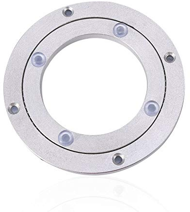 Yosoo Heavy Duty Aluminium Alloy Rotating Bearing Turntable Round Dining Table Smooth Swivel Plate (Size : 6inch)
