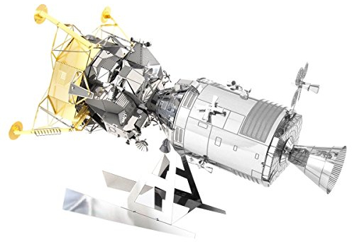 Fascinations MMS168 Metal Earth Metallbausätze - NASA Raumfahrt Apollo CSM + LM, lasergeschnittener 3D-Konstruktionsbausatz, 3D Metall Puzzle, DIY Modellbausatz mit 3.5 Metallplatinen, ab 14 Jahre