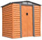 Outsunny 6.5x5.2ft Garden Shed Wood Effect Tool Storage Sliding Door Wood Grain