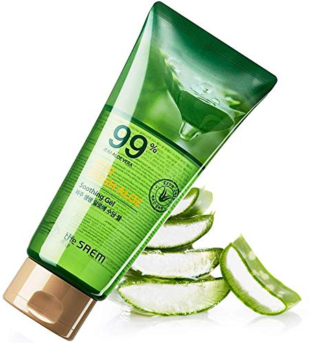 the SAEM Natürliches Aloe Vera Gel 300 ml - Feuchtigkeitscreme für Gesicht und Körper, Pflege nach dem Sonnen, beruhigende Hautpflege für Sonnenbrand und trockene Haut