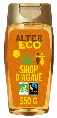 ALTER ECO - Sirop Agave Bio - Sucre d'Origine Naturelle (Fructose) - Non Raffiné - Haut Pouvoir Sucrant - 350 g