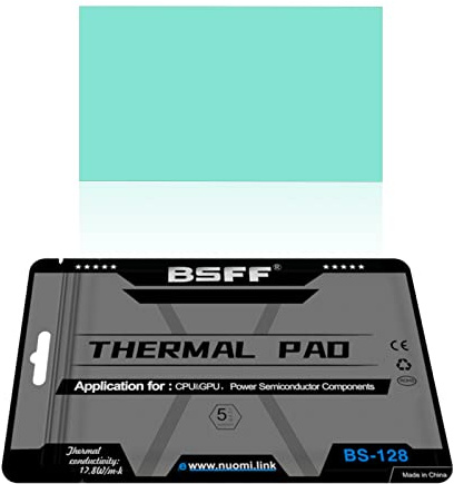BSFF Thermal Pad, Silicone Thermal Pads 80x40x3mm, for Laptop Heatsink/GPU/CPU/LED Cooler, High Temperature Resistance and Non Conductive