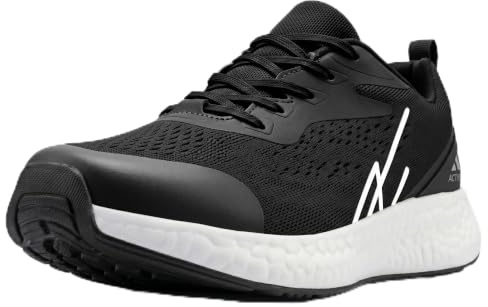 Air Mesh Men's Running Shoes Lightweight Sneakers Black/White, 11 US