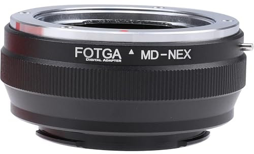 Hersmay Adaptador de Objetivo para Objetivo Minolta MD a E-Mount para NEX-7 6 A7 A9 A7RIII A7RSIII A7R II A6500 A6300 NEX7 NEX6 NEX5 NEX-3 NEX-7K 5C Anillo Adaptador