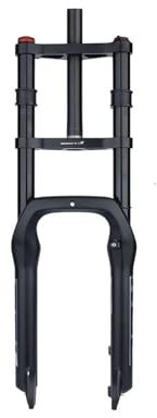 DUOCAI MTB Fork Double Shoulder Snow Bike rim Suspension fork 20/26inch Air pressure shock Bicycle Fork for fatbike E-bike 26x4 20x4(20 Inch)