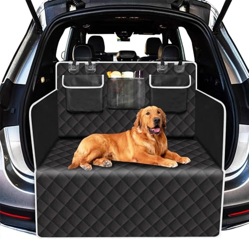 hhFChi Cargo Liner Dogs for Ford Bronco Sport 2024 2023 2022 2021-, Dog Trunk Seat Cover Pet Trunk Cargo Cover Pet Cargo Liner with Side Flaps and Bumper Flap Protector