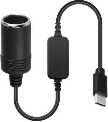 suuosl USB C a Encendedor de Cigarrillo 12 V Adaptador USB C a encendedors de Cigarrillos Encendedor de Cigarrillos USB para grabadora de automóviles, GPS, Tiras de luz LED de Coche