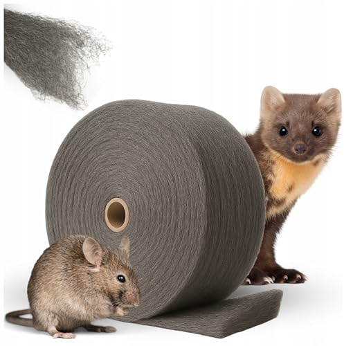 Stahlwolle Gegen Mäuse, Ratten & Marder 1kg Rolle (9m Grad 0+00) Nagerstop – Mäuseabwehr ohne Gift, stopft Löcher, Wandrisse – für Haus, Garage & Garten WOOLTEC (Stahlwolle gegen Mäuse, 1000.0, gramm)