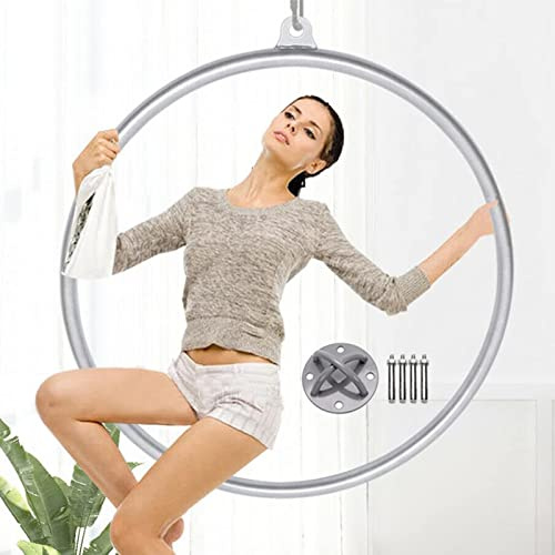 Aro aéreo para niños y adultos, equipo profesional de metal para acrobacias, fitness, baile y pérdida de peso, diámetro de 85 cm