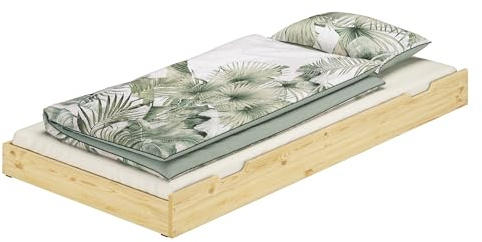 Erst-Holz Bettkasten als Zusatzbett für unsere Etagenbetten 80x190 - Kiefer Natur - 90.10-S17