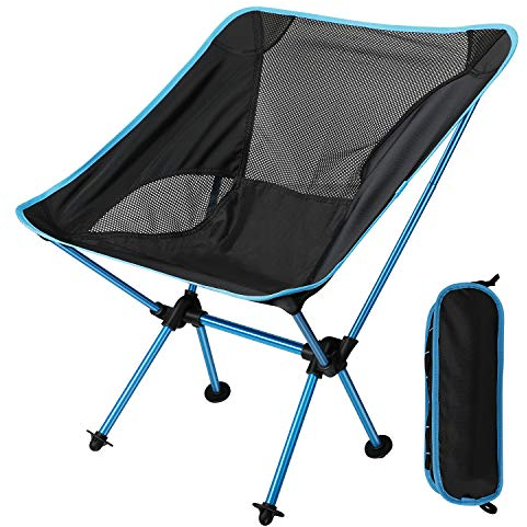 EXTSUD Silla Plegable Camping Silla Portátil al Aire Libre con Bolsa de Transporte, Capacidad de Carga Maxima 150 kg, Ideal para Jardín, Playa, Pesca, Camping, Viajes, Senderismo