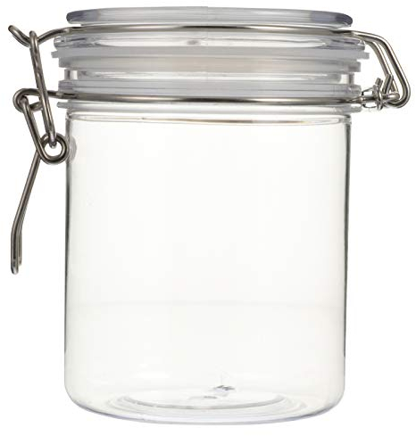 Hemoton - Barattoli in plastica con chiusura a leva, chiusura ermetica, per spezie, fagioli di caffè, farina, 550 ml