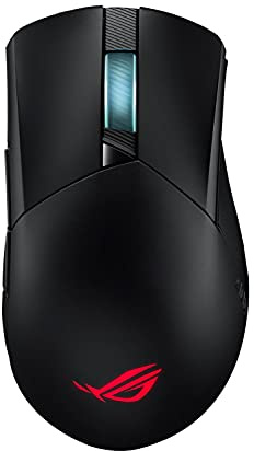 ASUS ROG Gladius III Wireless Gaming Mouse (Tri-Mode Connectivity with 2.4GHz and Bluetooth LE, Tuned 19,000 DPI Sensor, Hot Swappable Push-Fit II Switches, Ergo Shape, ROG Omni Mouse Feet)