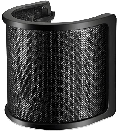 Mic Pop Filter,Micfuns Mikrofon Popschutz, mit Schaumschicht Windschutzscheibe Windschild Windschutz für Studio,Aufnahme, Podcast