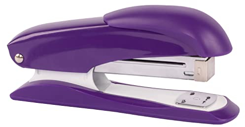 Idena 11546 - Heftgerät 13 cm, inklusive 50 Heftklammern 24/6, lila, für 20 Blatt, 1 Stück